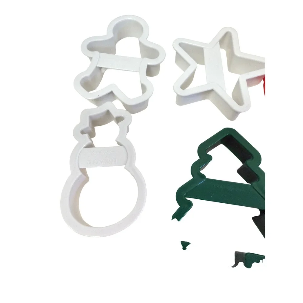 Unbranded Cookie Cutters Multi Christmas Set 12pc Red Green White Holiday Shapes